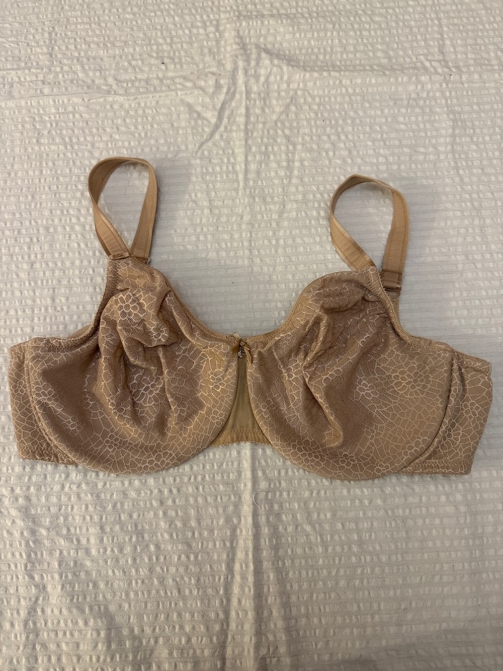 Chantelle Beige Lace Underwire Full Coverage Bra- 42D